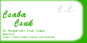 csaba csuk business card